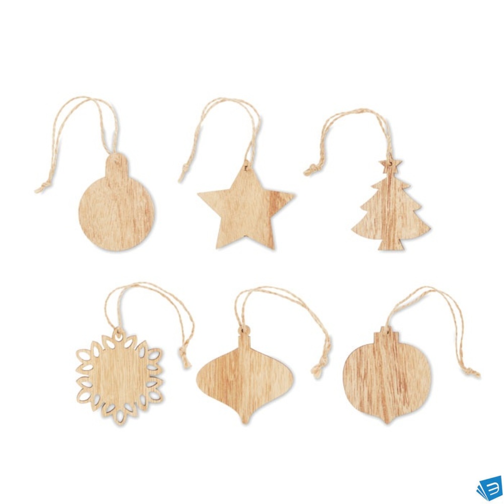 Set decorazioni natalizie in legno