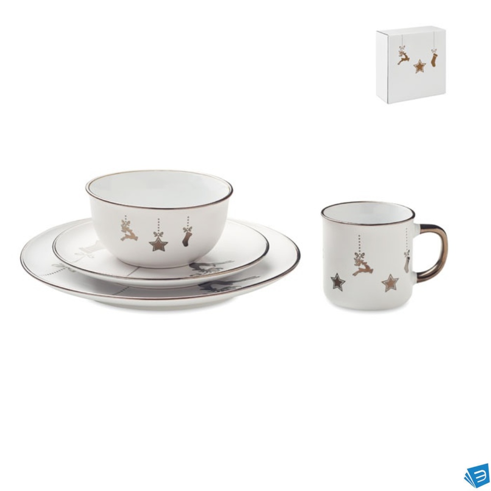 Set di 4 pezzi in ceramica