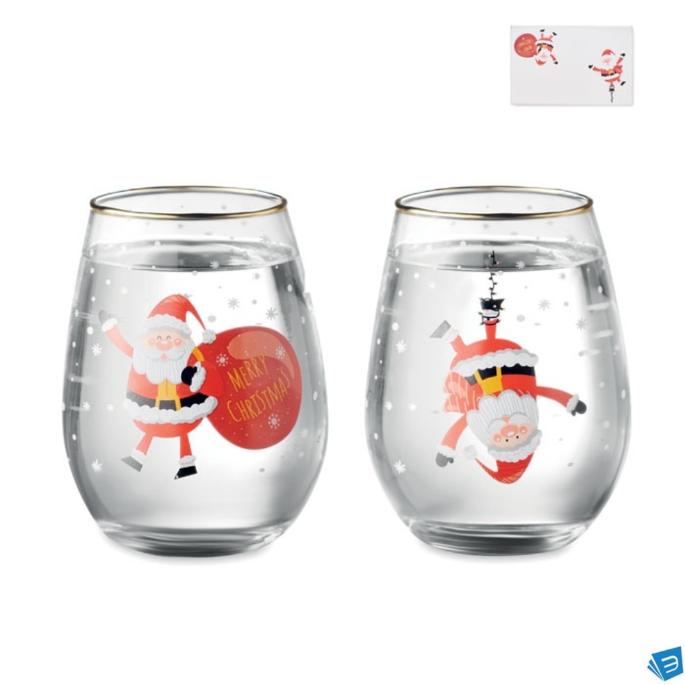 Set di 2 bicchieri di Natale