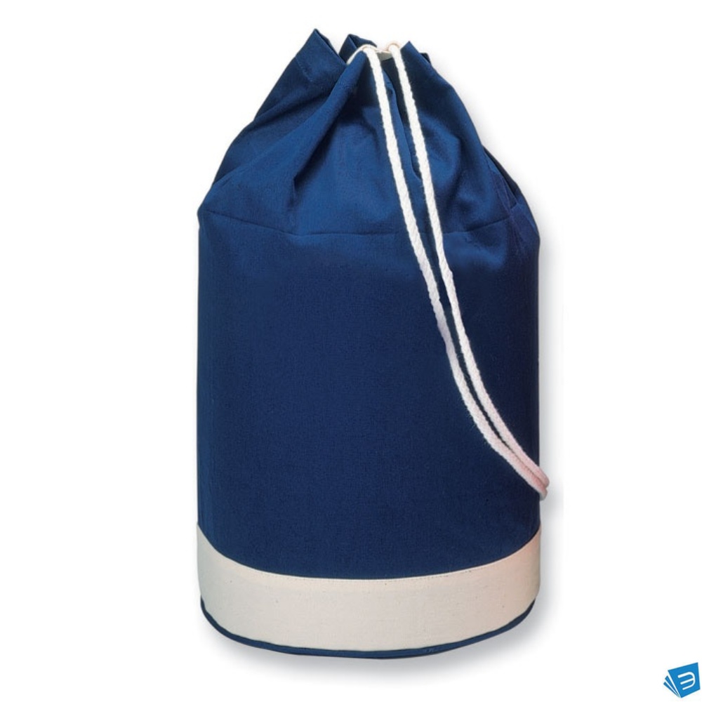 Sacca navy bicolore. In cotone