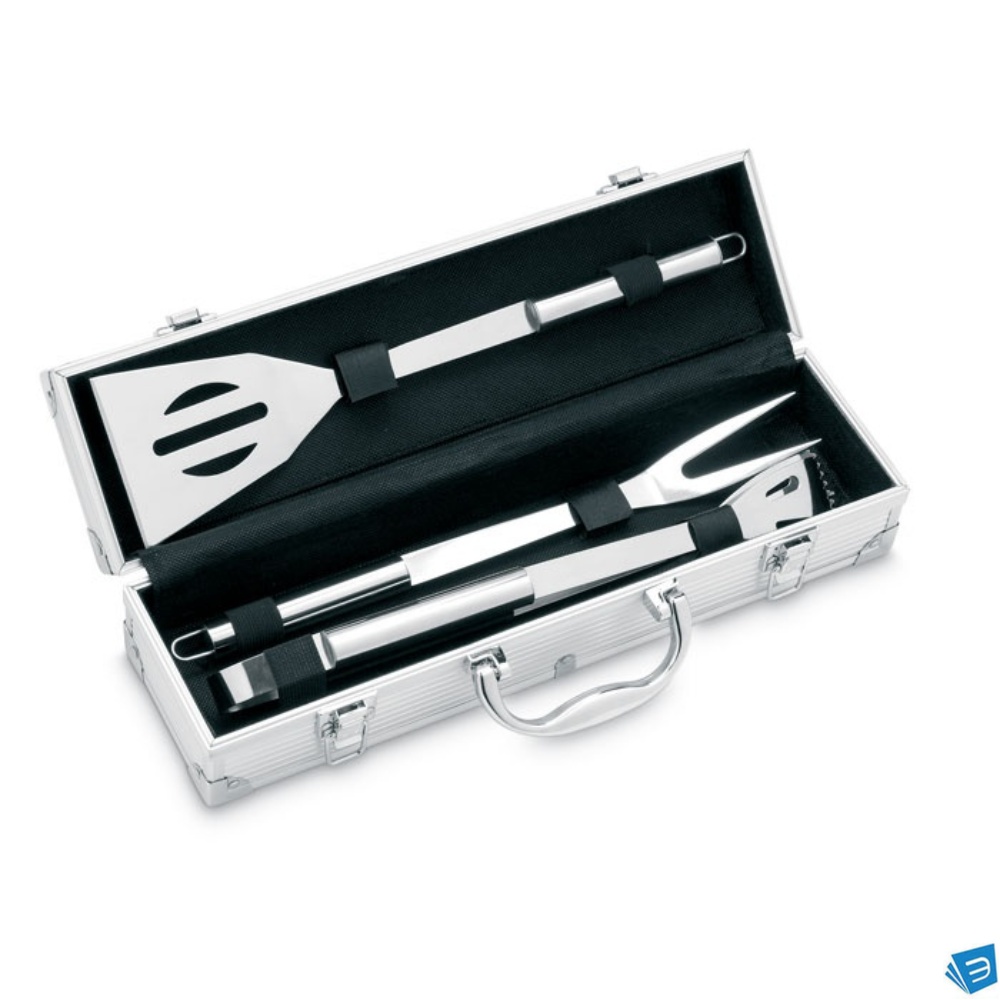 Valigetta con 3 strumenti BBQ