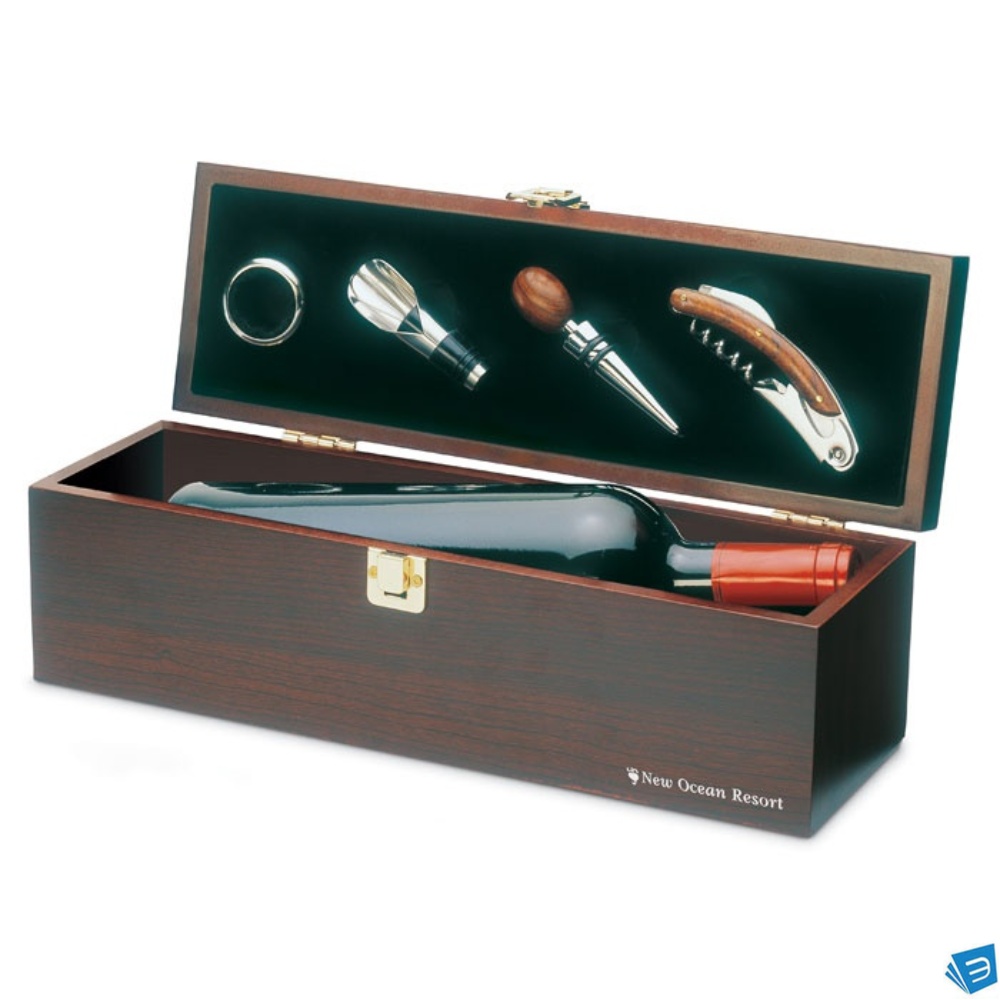 Set vino in legno