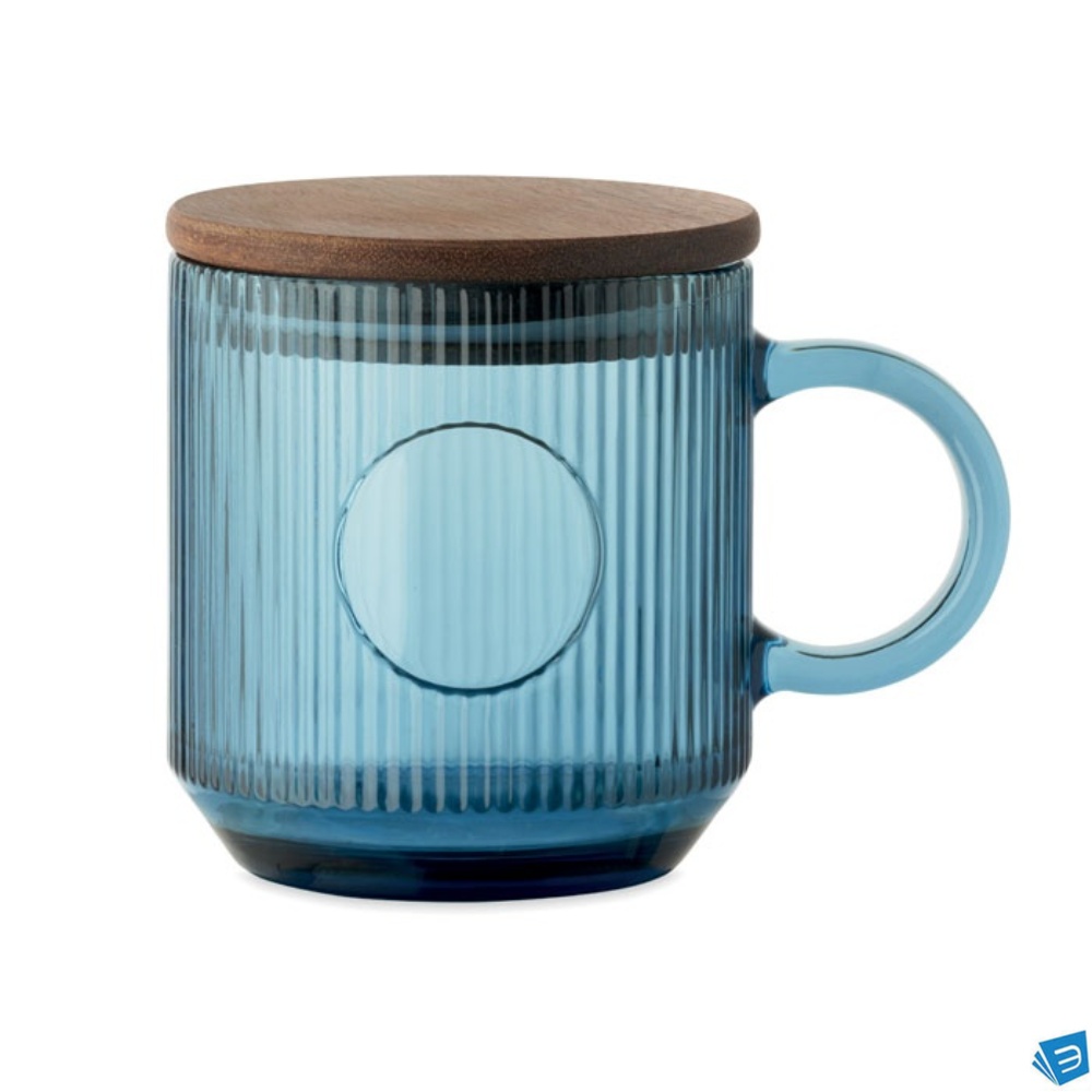 Tazza in vetro a coste da 300 m