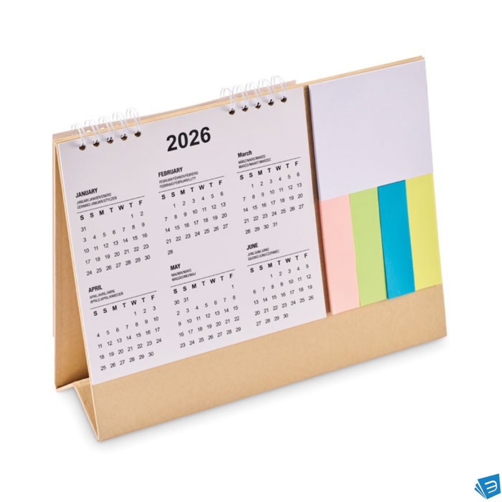 Calendario da tavolo con memopa