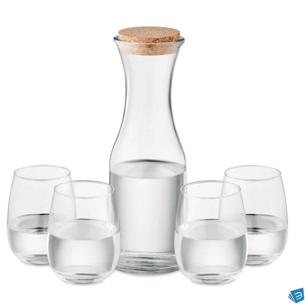 Set bicchieri e caraffa in vetro