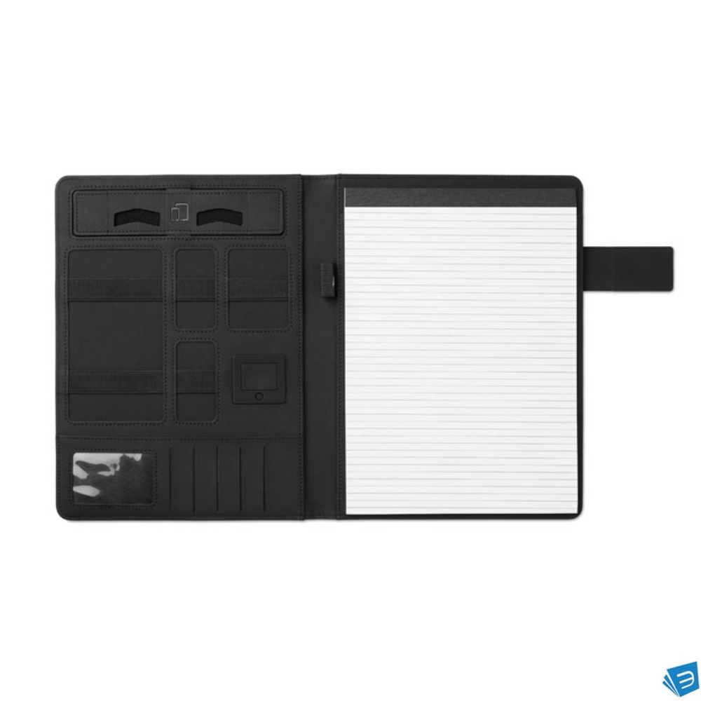 Porta blocco A4 con powerbank