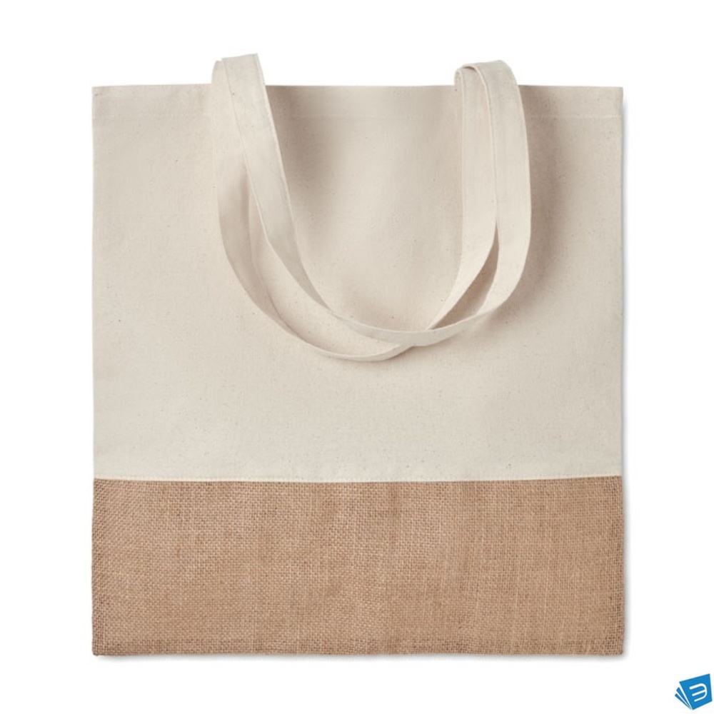 Shopper con dettagli in juta