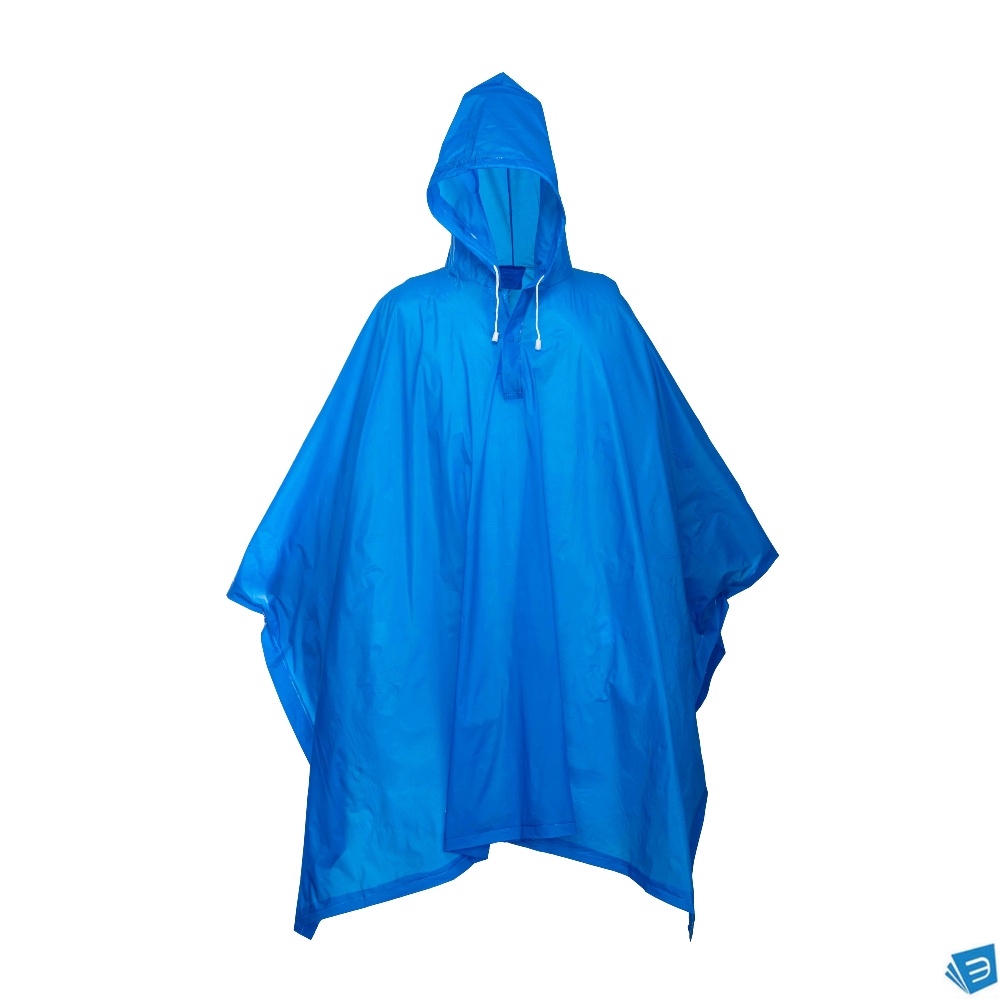 Poncho impermeabile in PVC goffrato, inserito in bustina