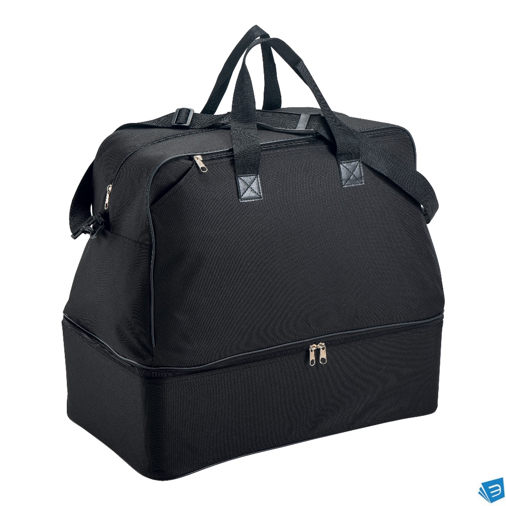 Borsone in Polyester 600D per viaggio e sport, con porta scarpe (fornito senza vaschetta)