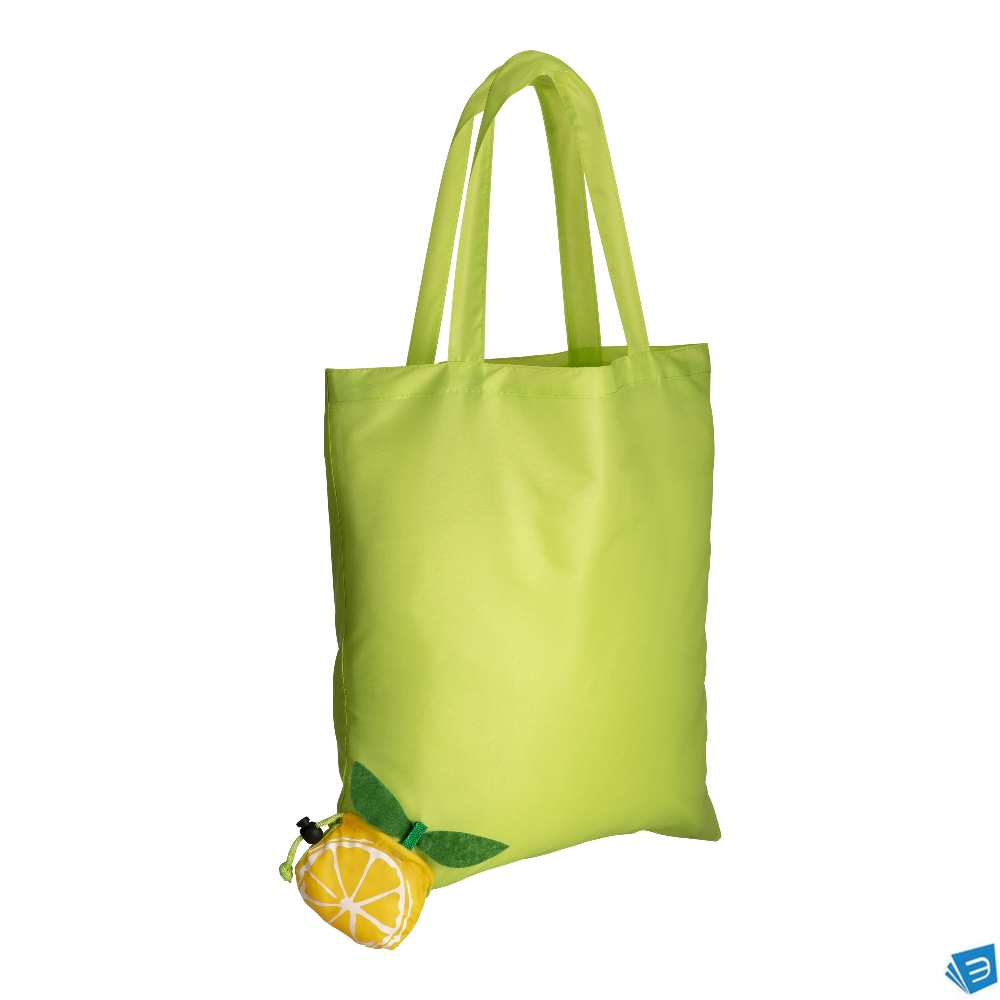 Shopper ripiegabile a forma di arancia, mora e limone in poliestere 190T