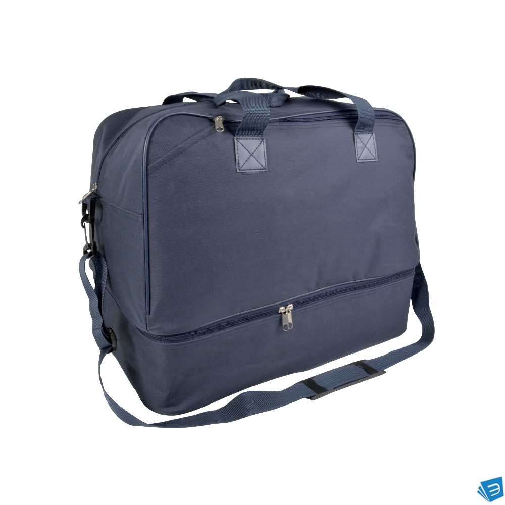 Borsa sport e viaggio in poliestere 600D con tracolla regolabile, tasca porta scarpe