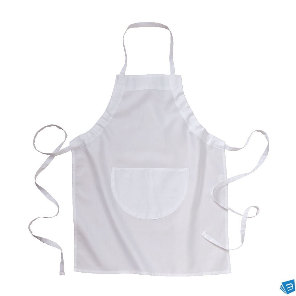 Grembiule lungo in 30 % cotone/70 % poliestere (160g/m2), 65x80 cm con tasca frontale