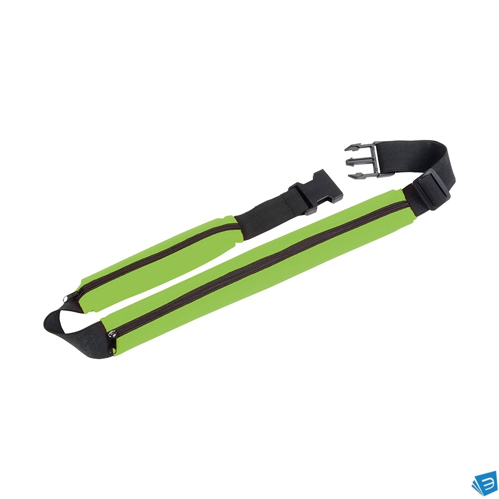 Marsupio slim in tessuto spandex elastico, con 2 tasche e cintura regolabile