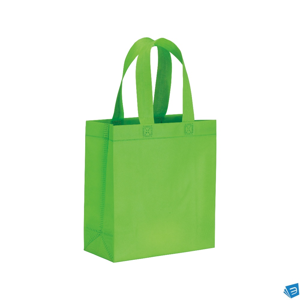 Shopper mini con soffietto in TNT 80 g/m2, manici corti