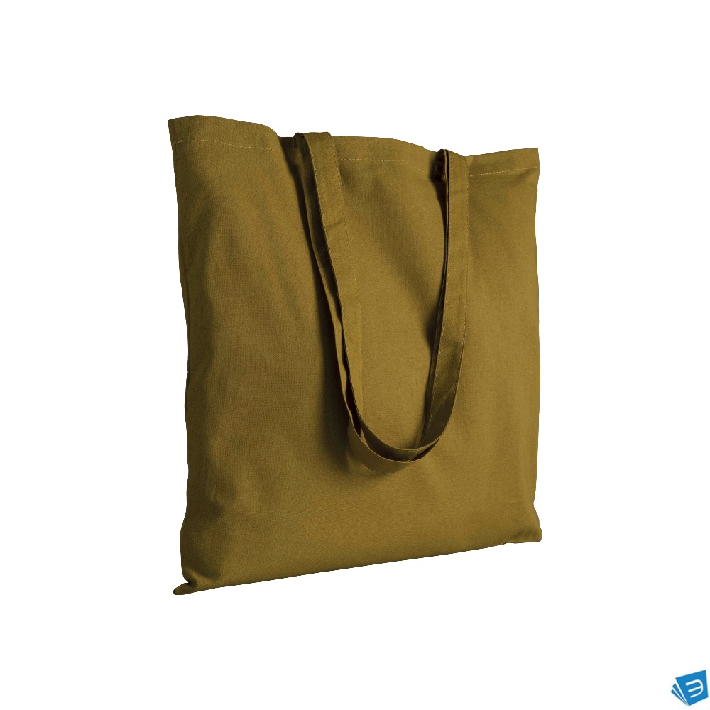 Shopper in cotone 130 g/m2, manici lunghi