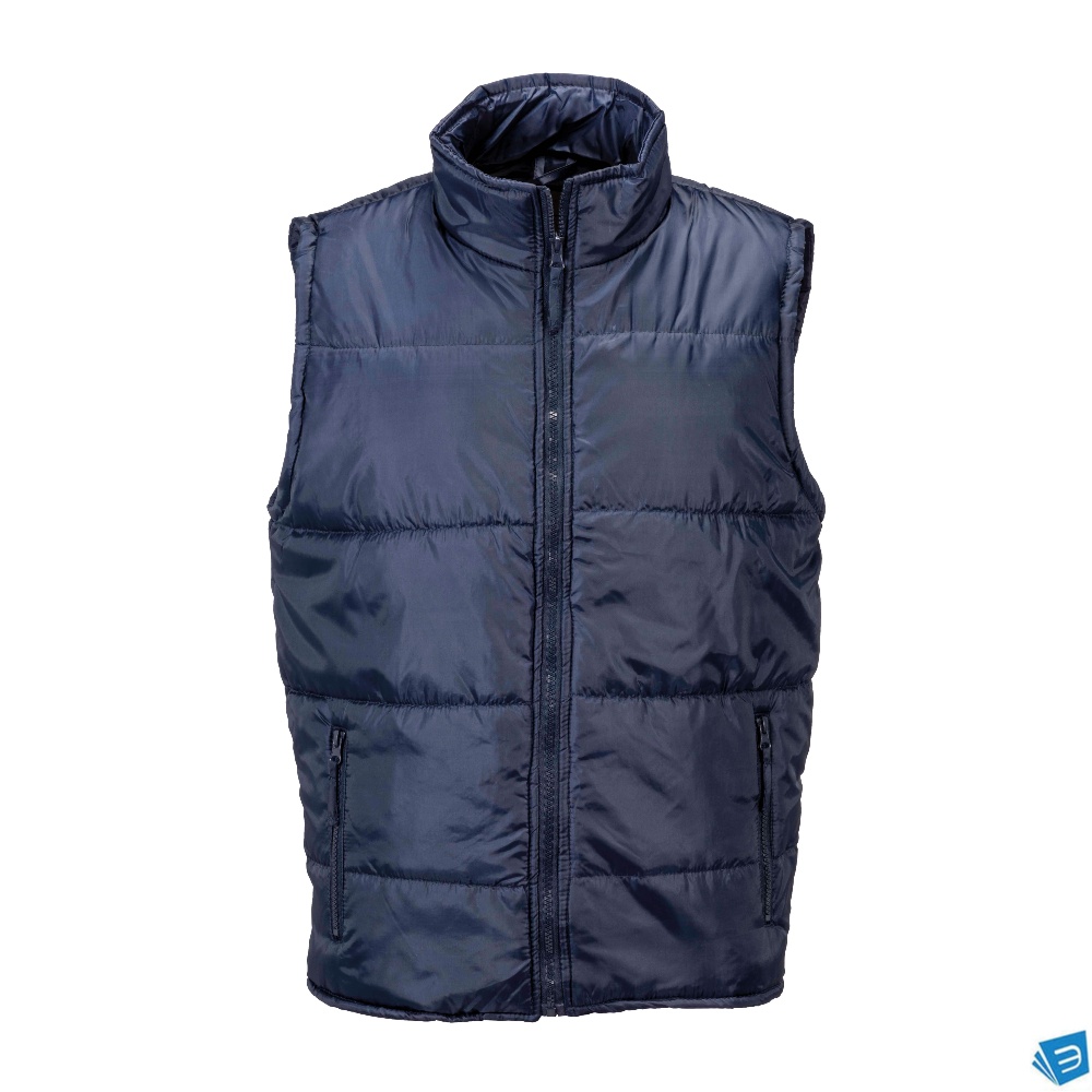 Gilet imbottito in poliestere foderato con 2 tasche