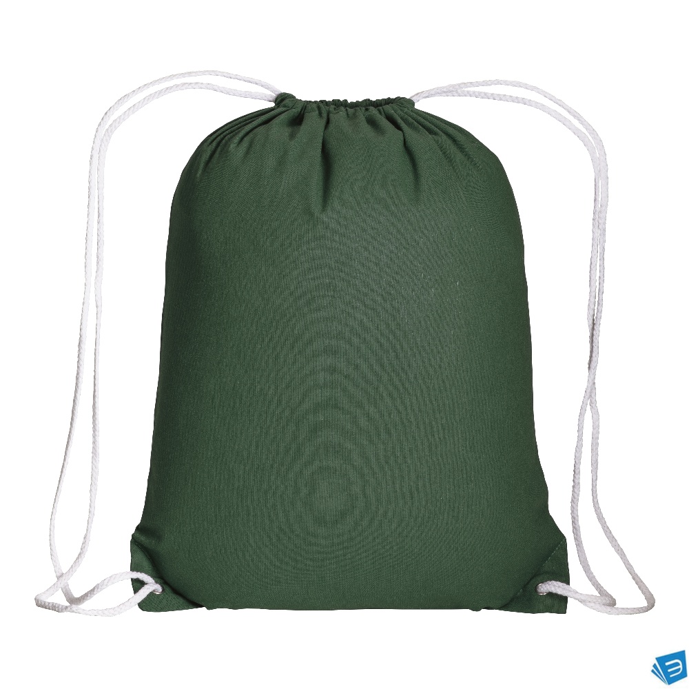 Zainetto in cotone 135 g/m2 con chiusura a strozzo