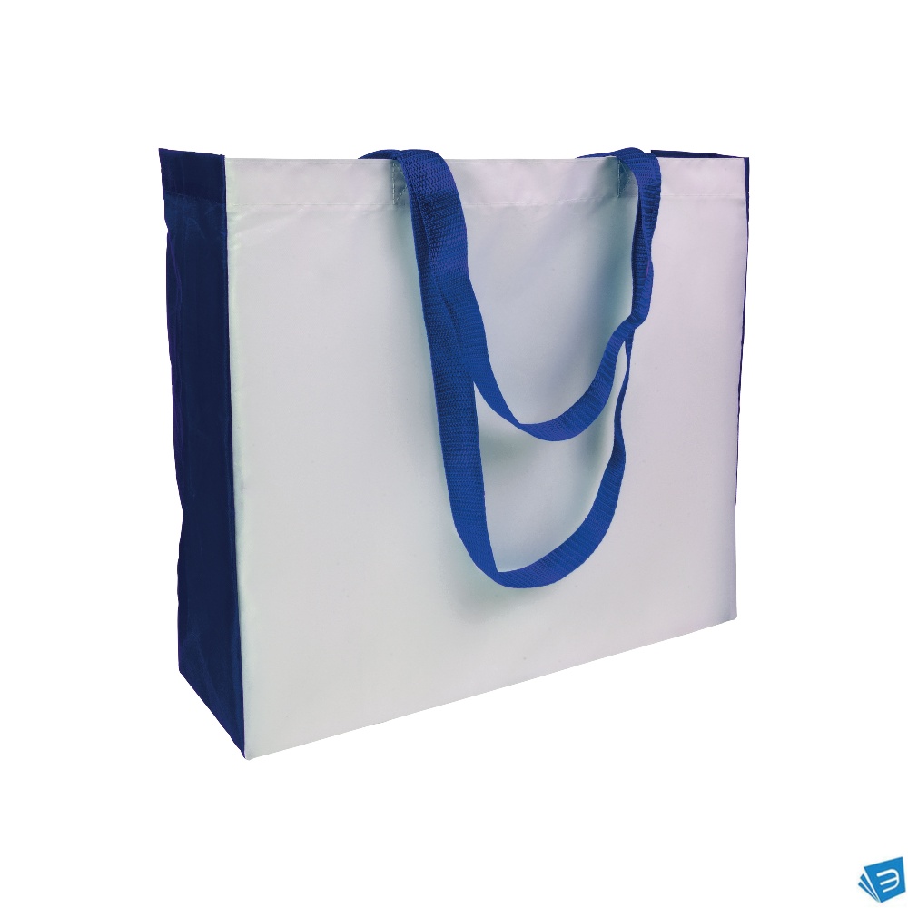 Shopper con soffietto colorato in poliestere 210D resistente al calore
