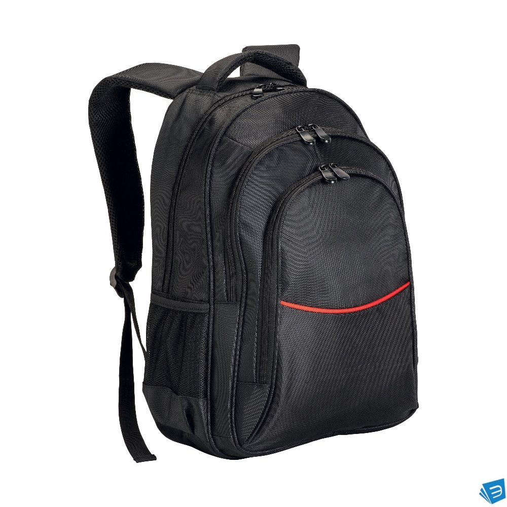 Zaino porta computer poliestere 1680D con tre tasche. Tasca principale porta pc