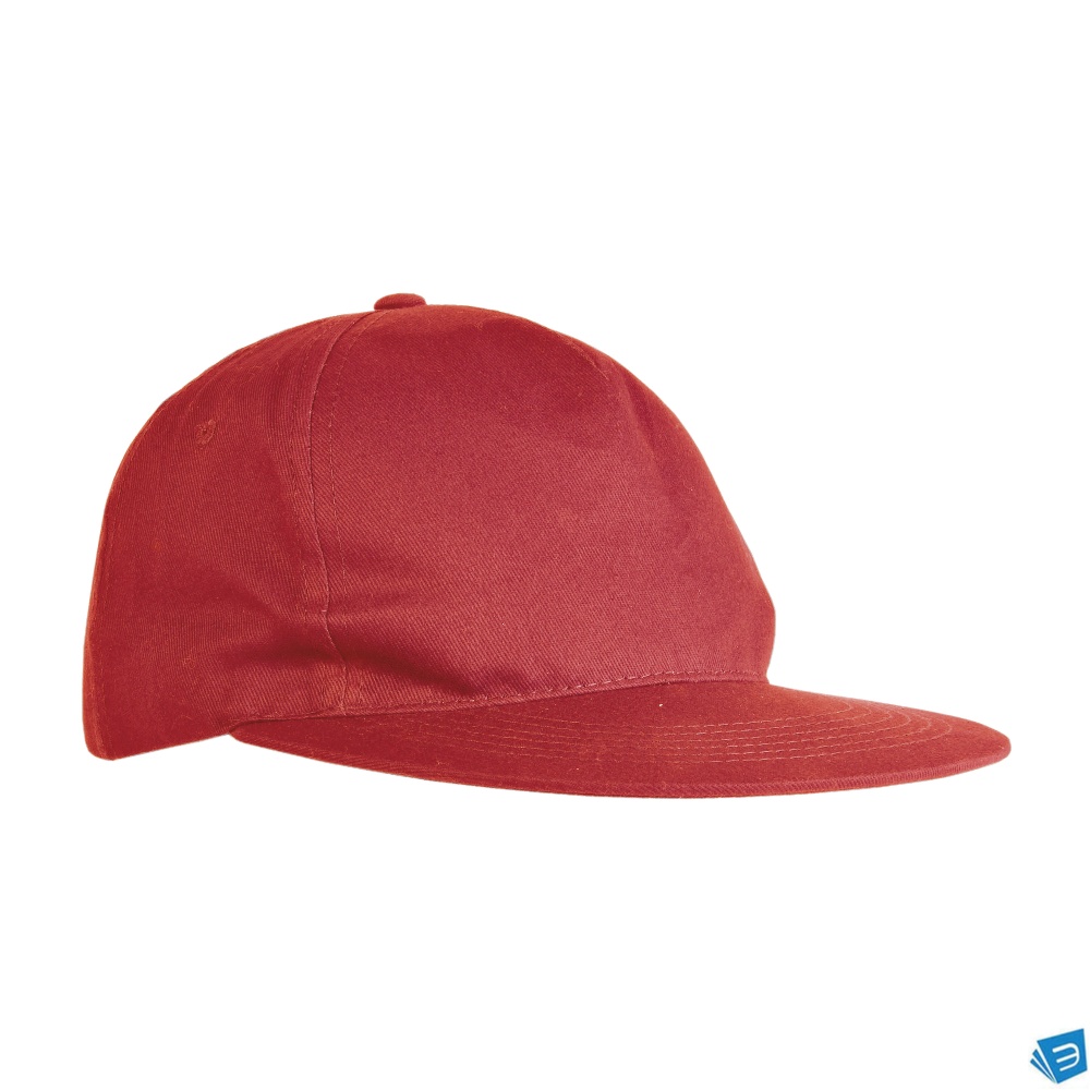 Cappellino in poliestere, 5 pannelli, visiera piatta