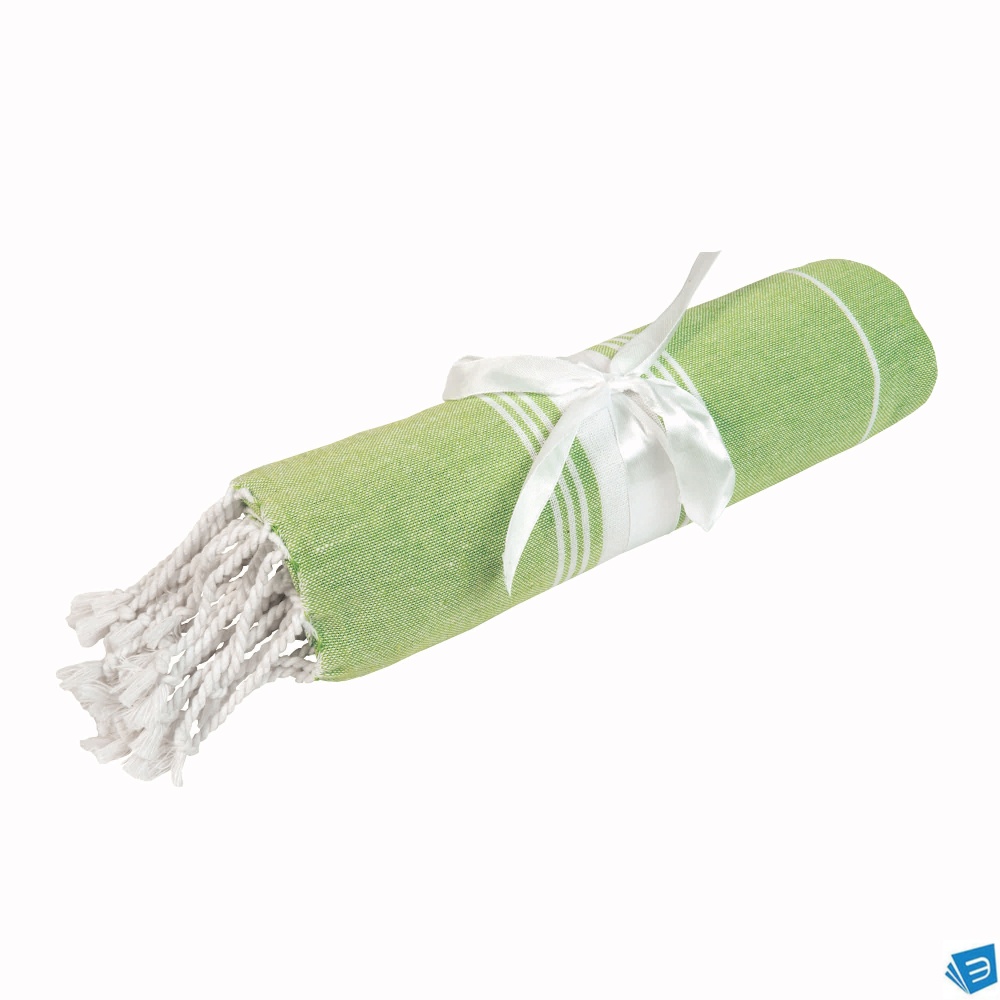 Telo mare/pareo stile Fouta 100% cotone 182gr/m2 con frange, misura  90x170 cm