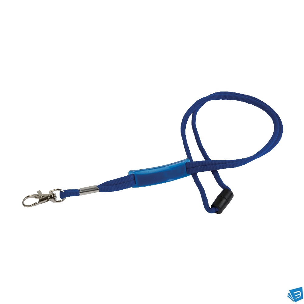 Cordino porta badge/chiavi con placchetta per personalizzazione e gancio antisoffocamento