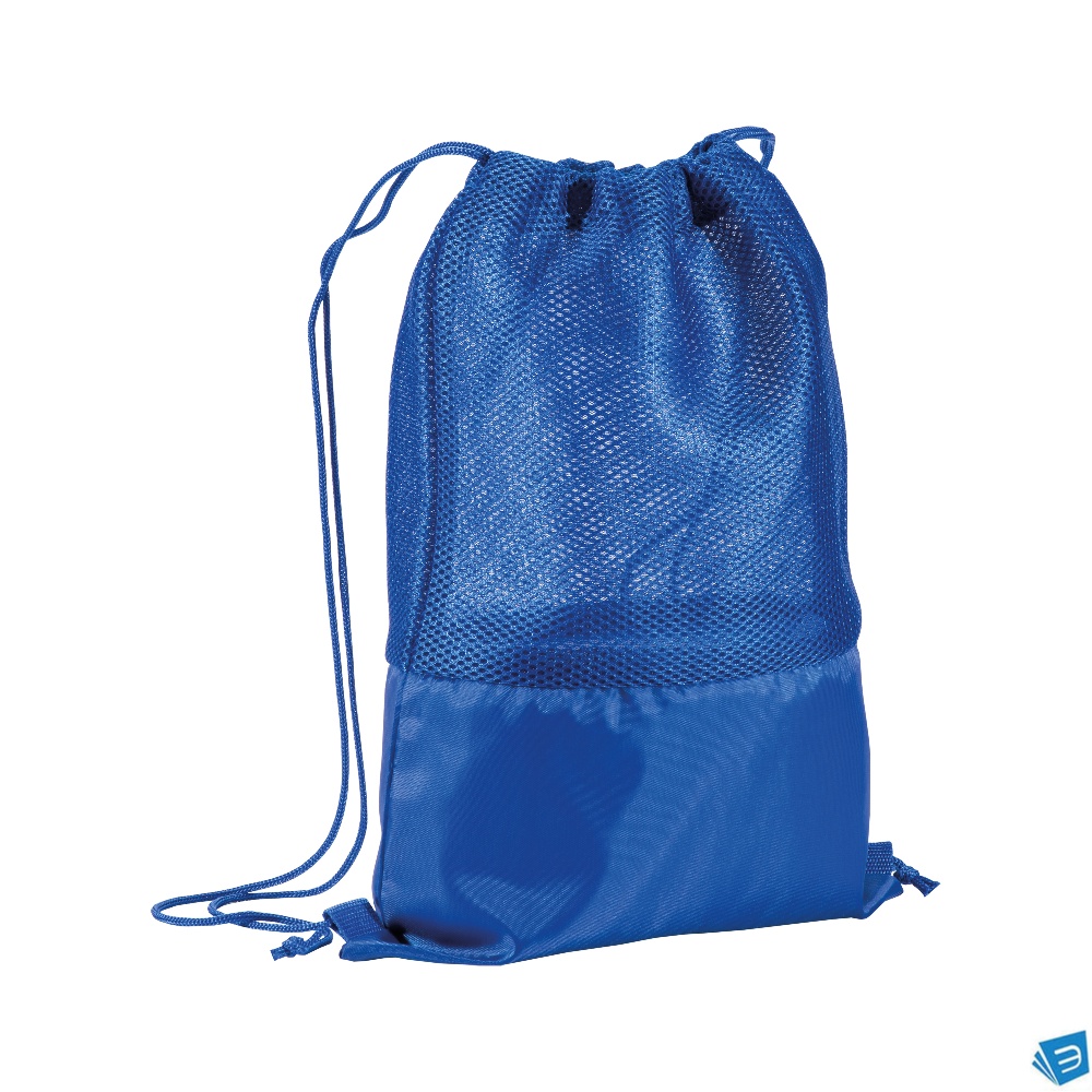 Zainetto in poliestere 210 t  con retina mesh e chiusura a strozzo