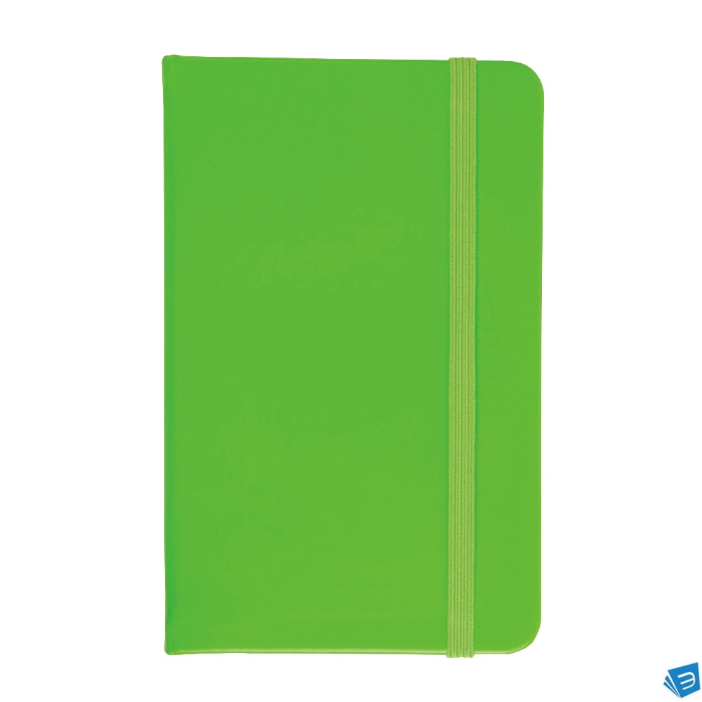 Quaderno in PU in colore fluo con elastico colorato, fogli a righe (80 pag.), segnalibro i