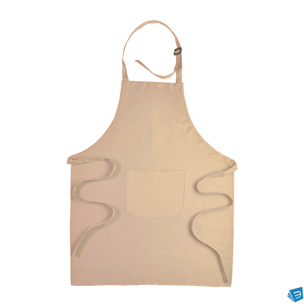 Grembiule lungo con tasca frontale