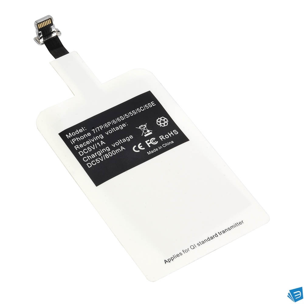 Ricevitore QI wireless con connettore lightning per abilitare i dispositivi Apple
