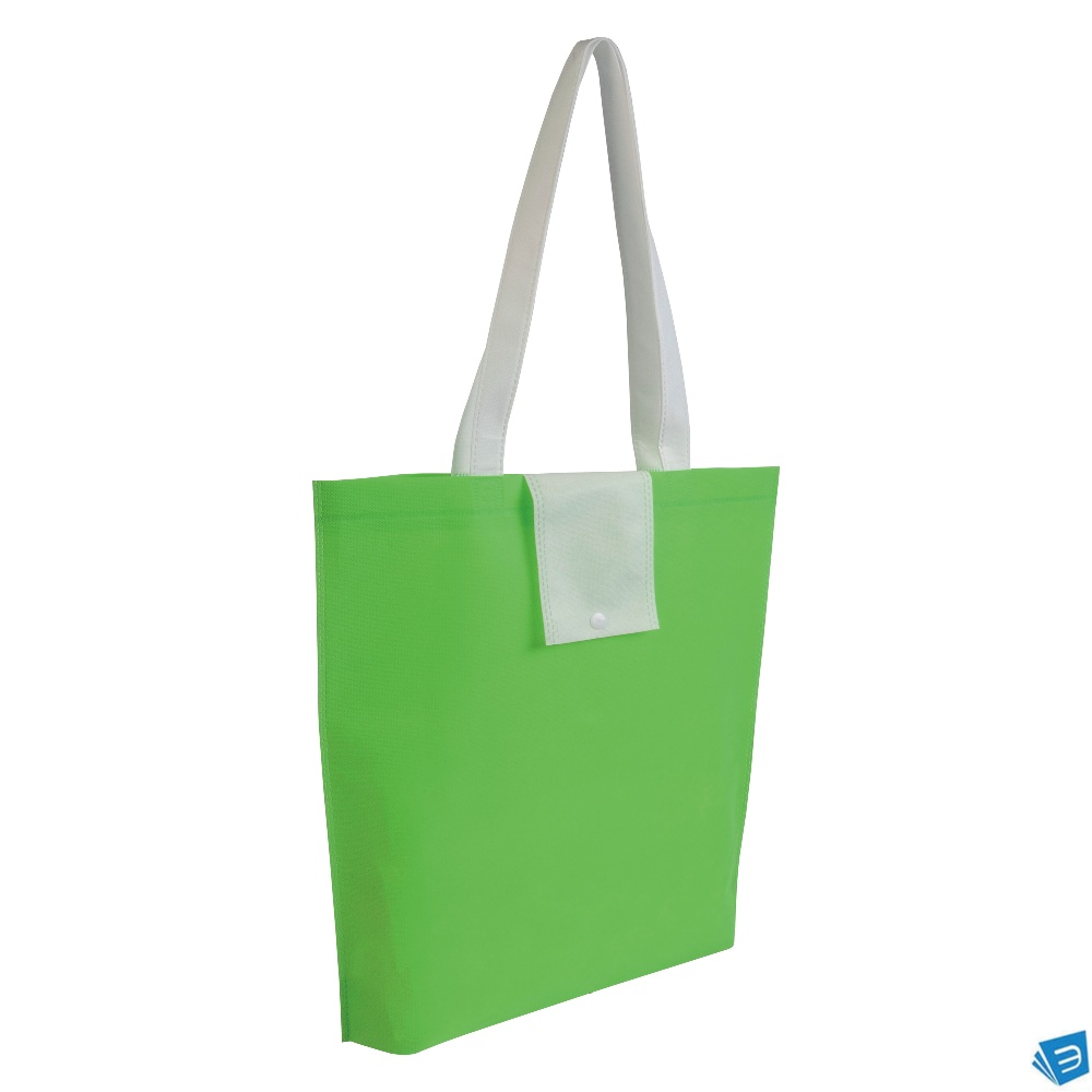 Shopper ripiegabile in TNT 80 g/m2 termosaldato, manici corti