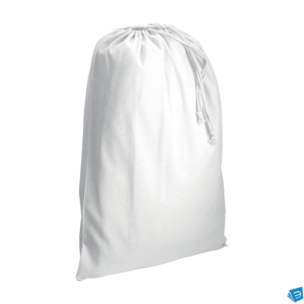 Sacchetto in cotone 120 g/m2 con chiusura a strozzo, 50 x 75 cm