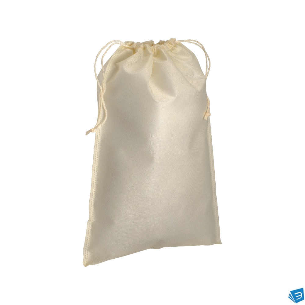 Sacchetto in TNT 80g/m2 con chiusura a strozzo, 30 x 45 cm