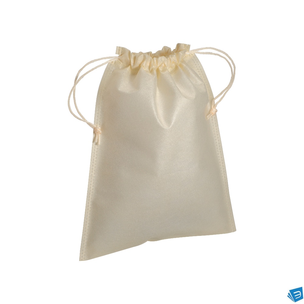 Sacchetto in TNT 80g/m2 con chiusura a strozzo, 25 x 30 cm