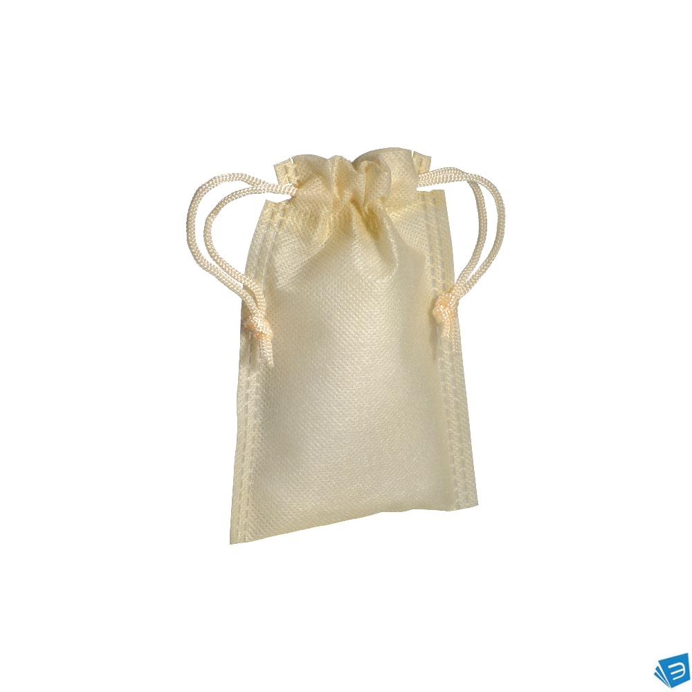 Sacchetto in TNT 80g/m2 con chiusura a strozzo, 10 x 14 cm