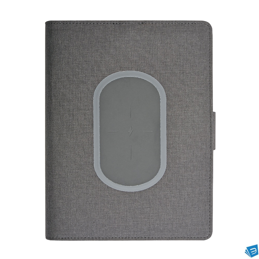 Tech organizer con wireless charger e quaderno (A5)