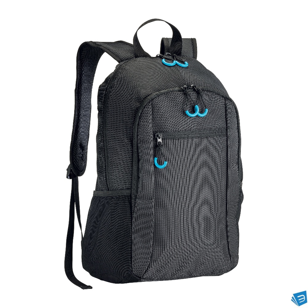 Zaino porta computer in dobby nylon con tre tasche