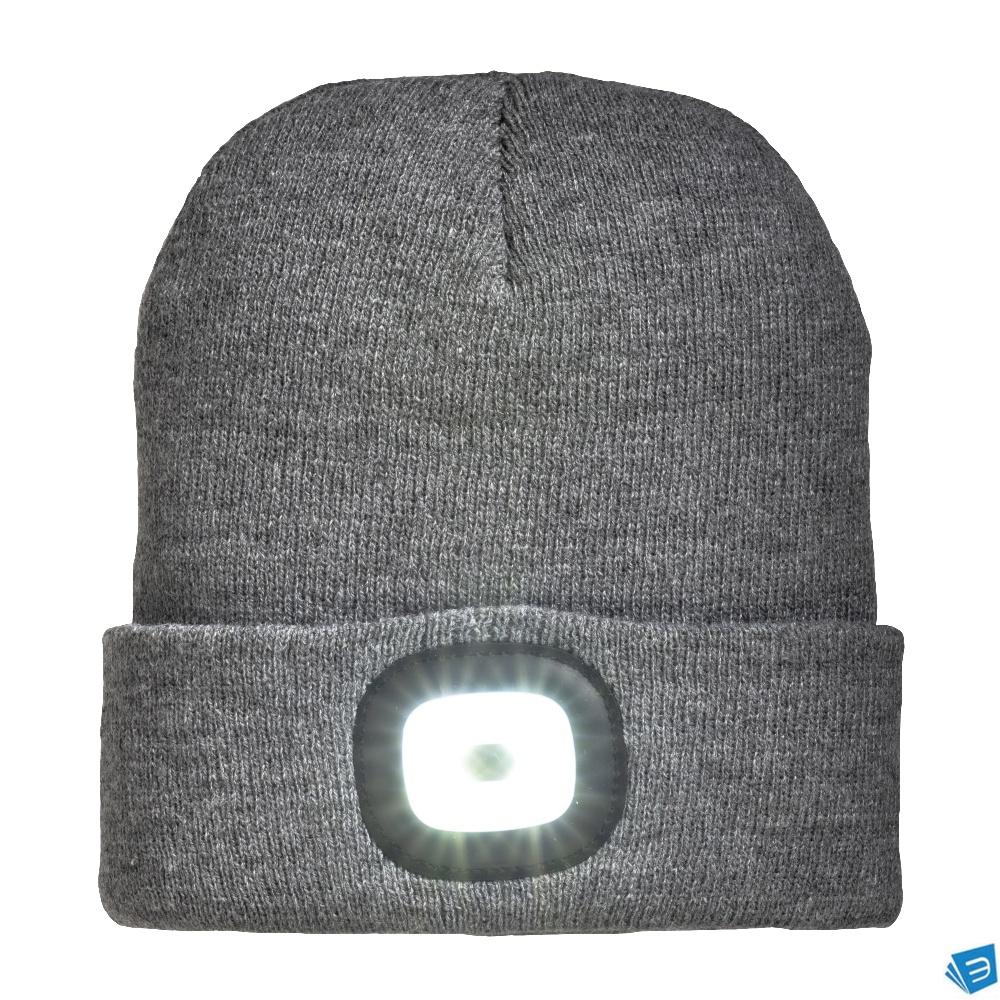 Cappellino in maglia 100% acrilico pesante con luce LED removibile e ricaricabile USB