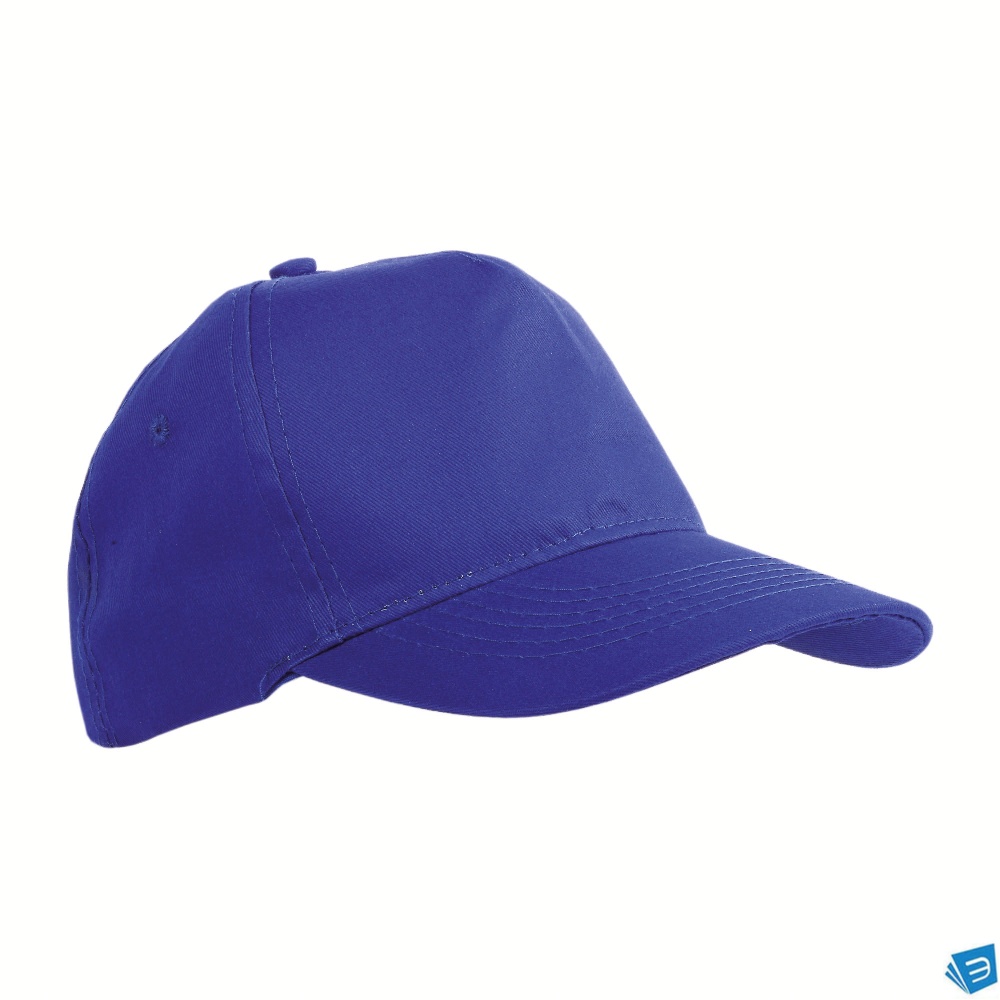 Cappellino in RPET, 5 pannelli con anellini ricamati
