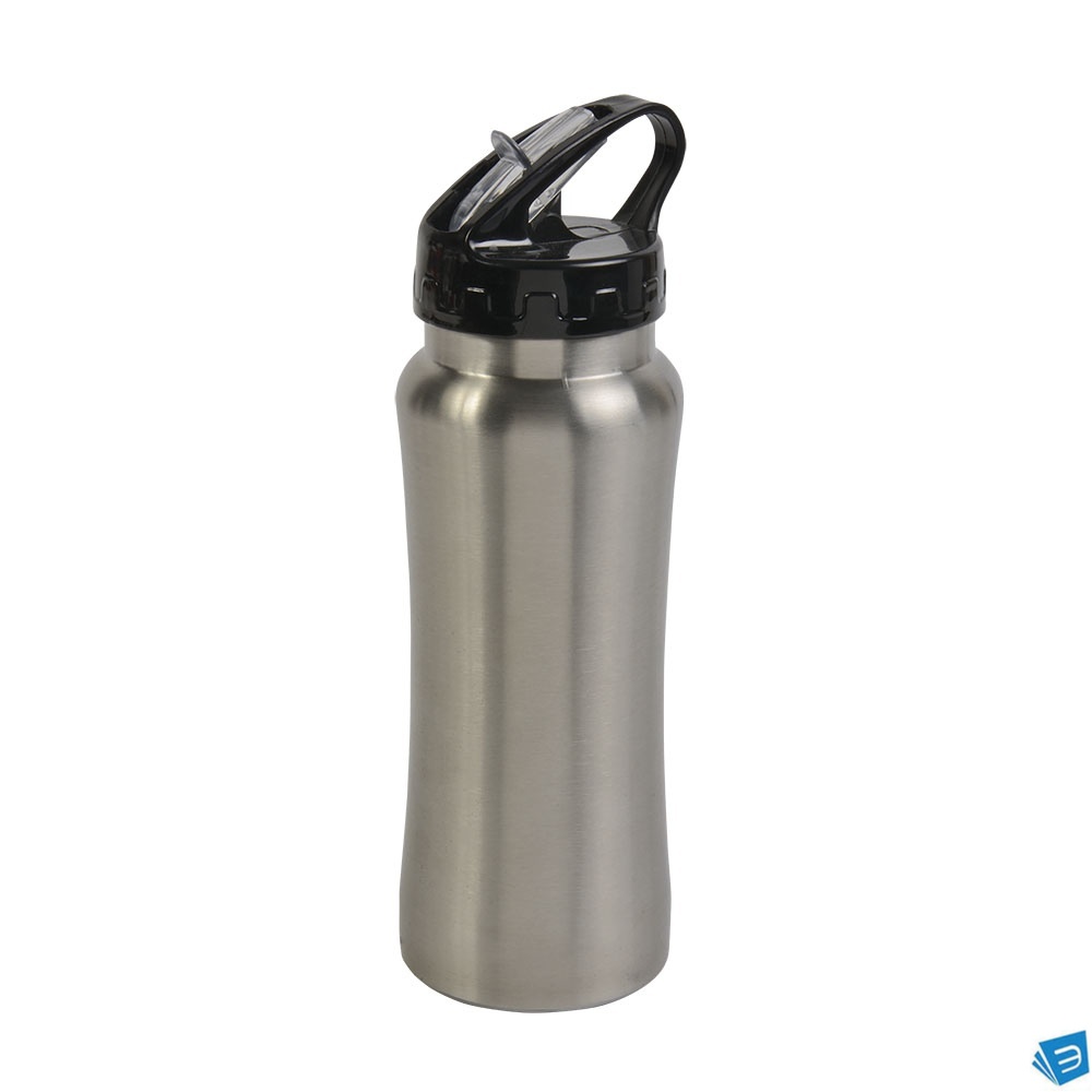 Bottiglia in acciaio inossedabile (600ml) con cannuccia estraibile