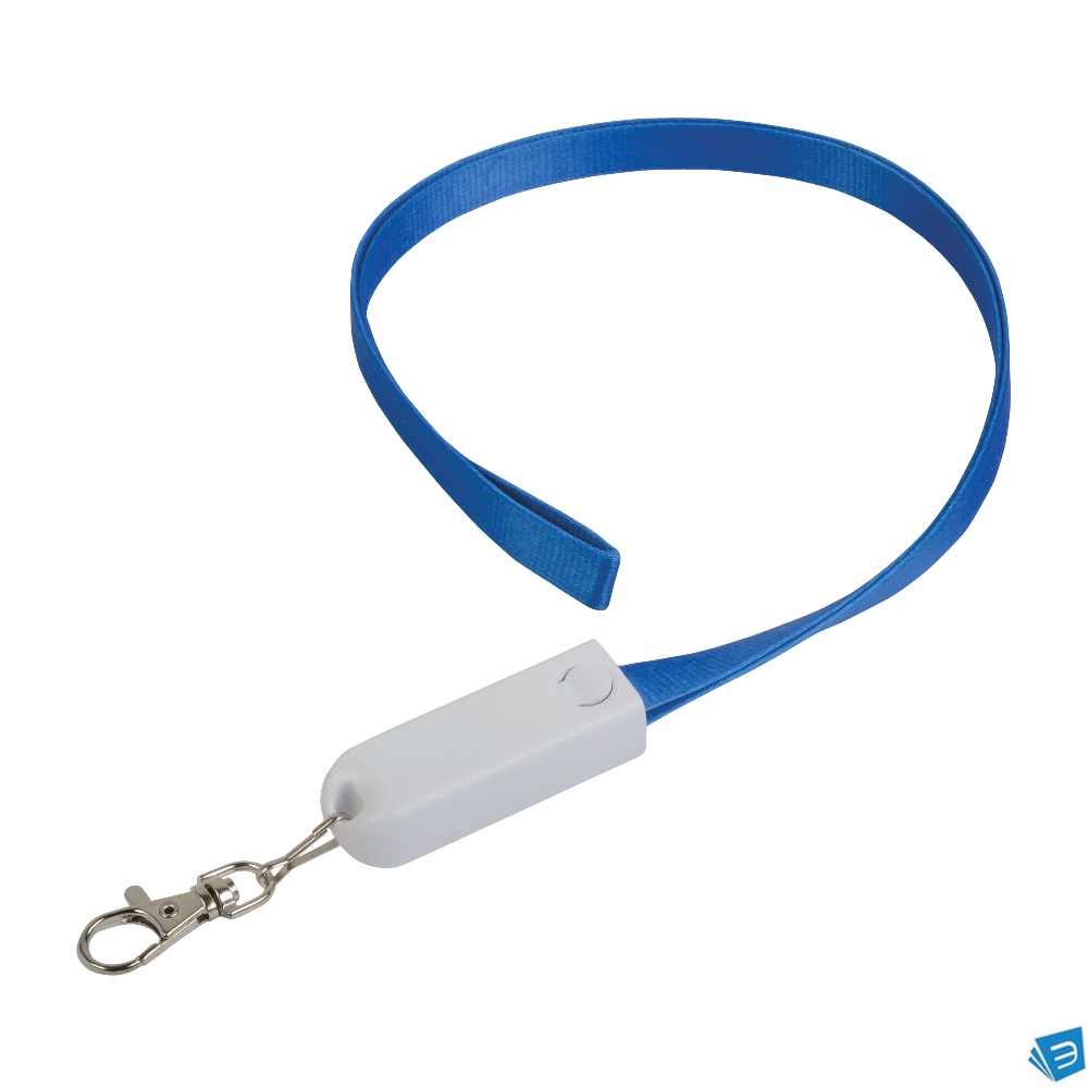 Nastro da collo con moschettone con funzione di cavo di ricarica con prese Micro-USB/Light
