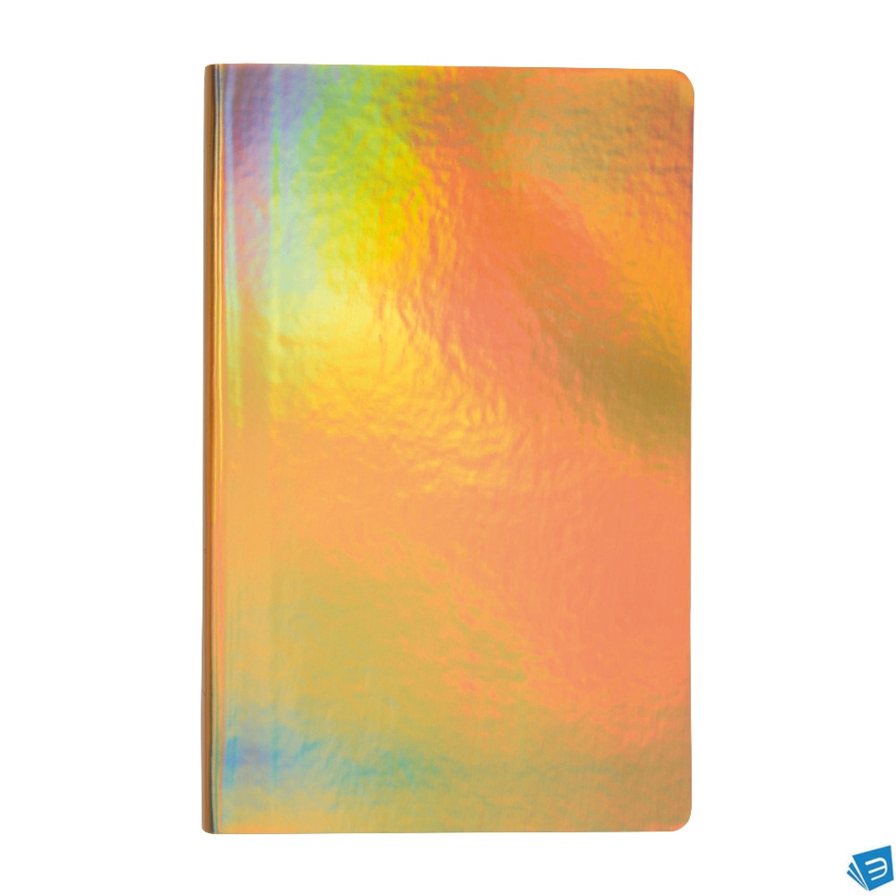 Quaderno in cartoncino effetto metallizzato, fogli a righe color avorio (64 pag.)