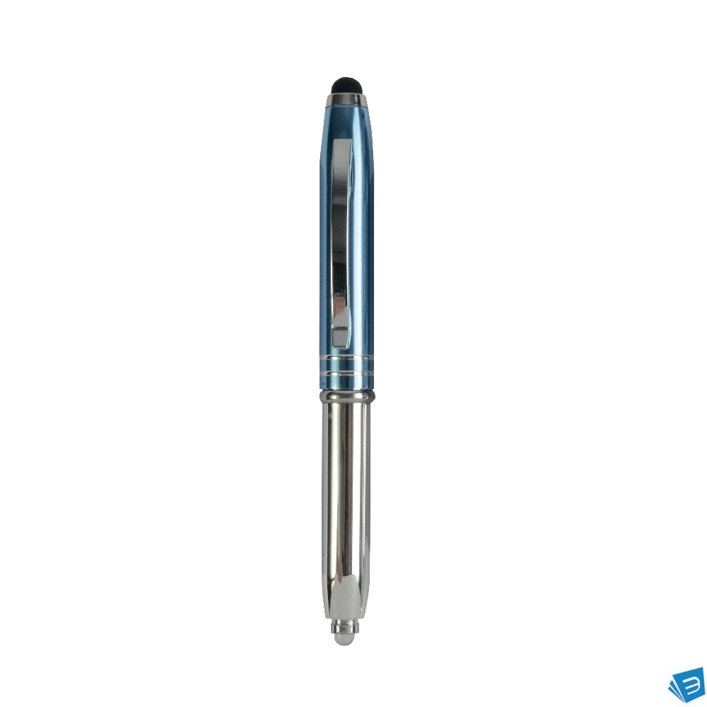 Mini-penna a sfera con luce e gommino per touch screen