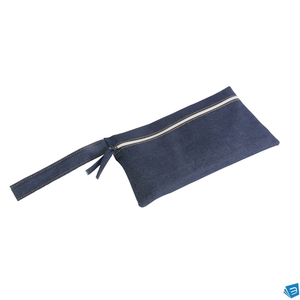 Porta documenti in cotone DENIM 220 g/m2 (85% cotone - 15% poliestere)