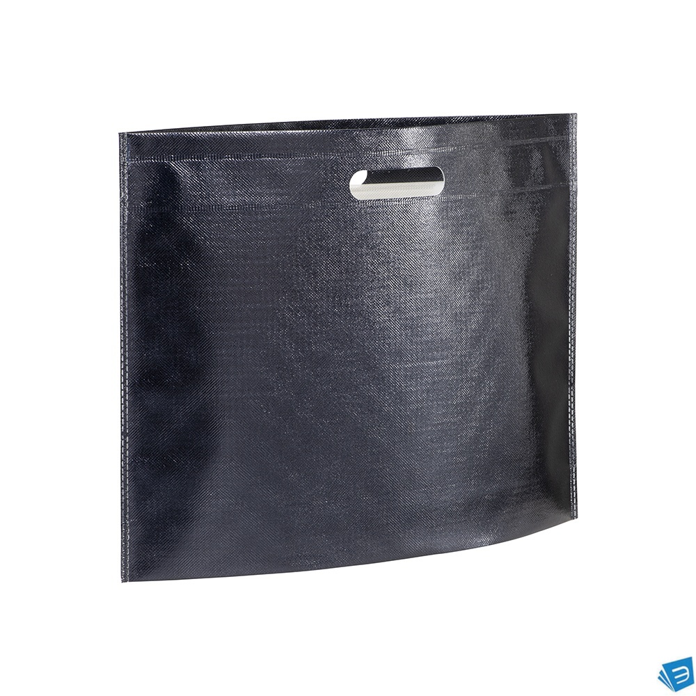 Shopper in TNT laminato metallizzata con laminatura più leggera e meno visibile