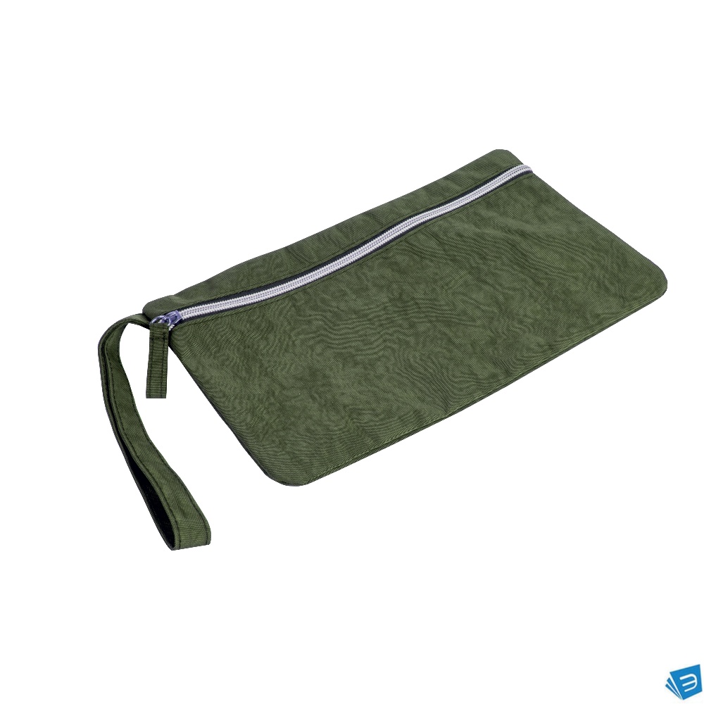 Porta documenti in nylon con chiusura zip e pratica maniglia
