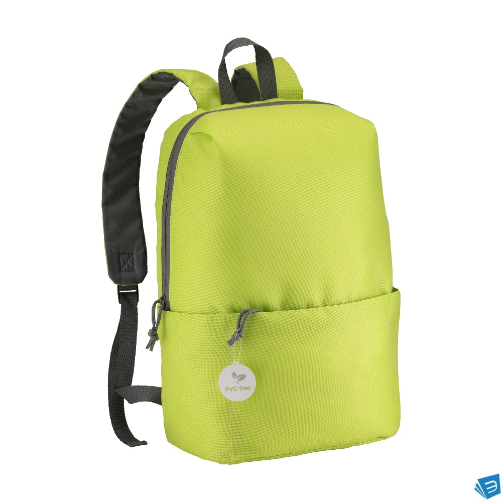 Zaino in poliestere senza PVC con quattro tasche, spallacci regolabili