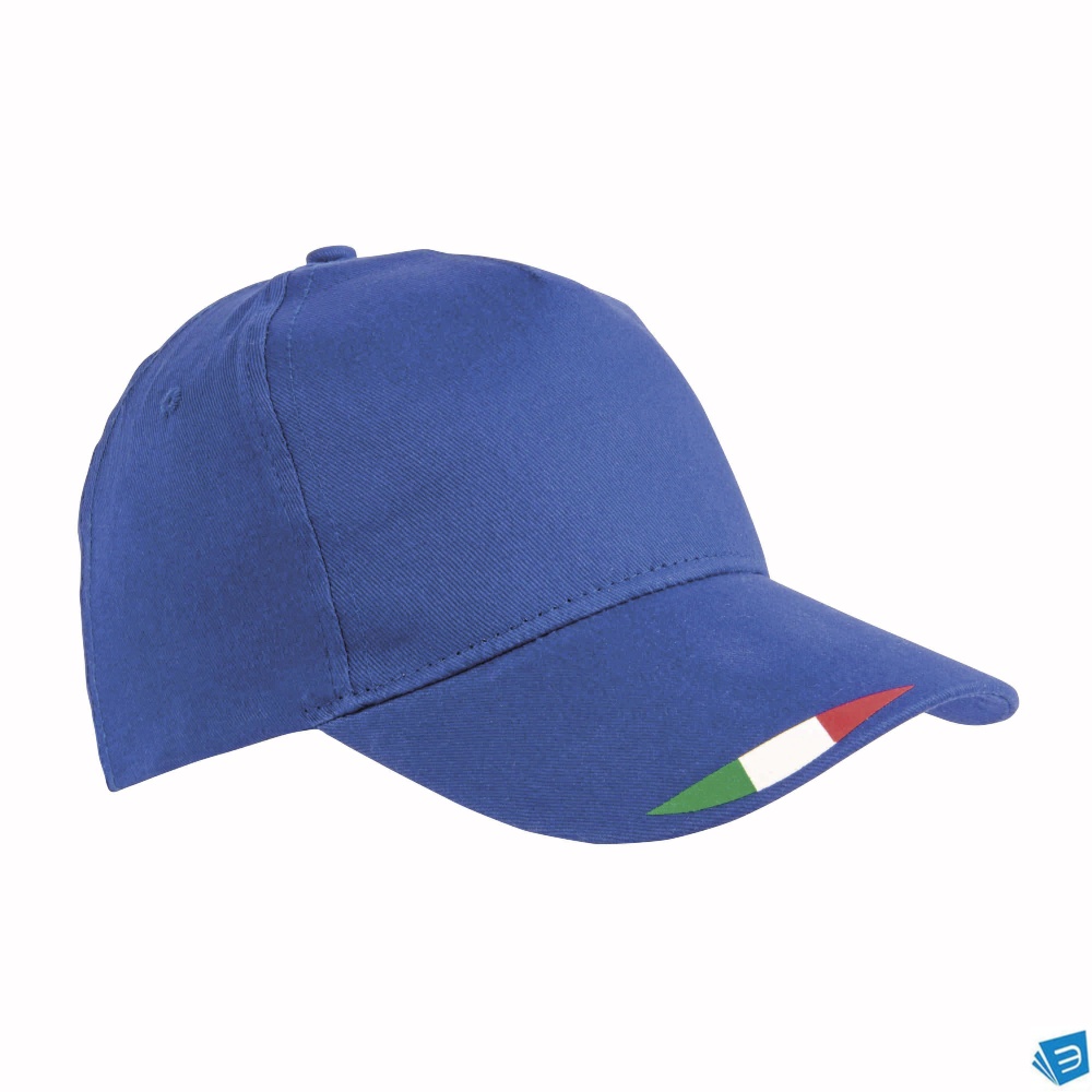 Cappellino in poliestere 5 pannelli con stampa tricolore