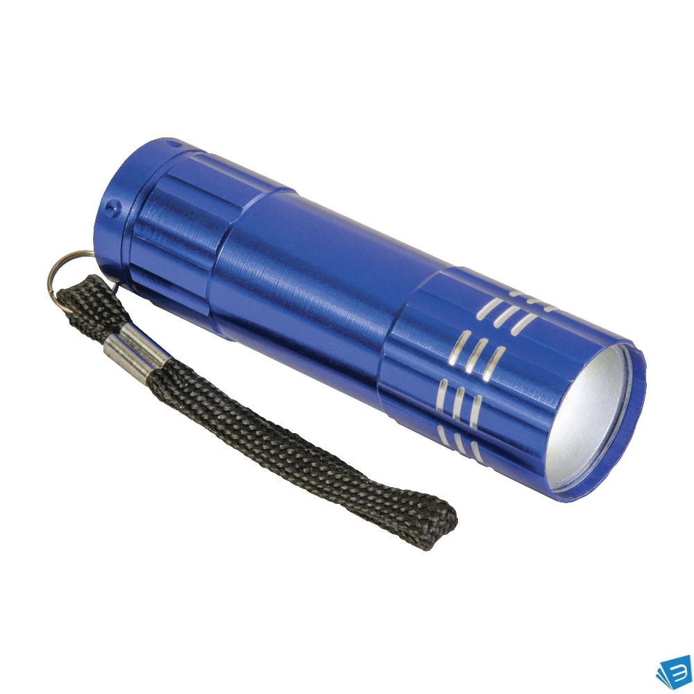 Torcia tascabile a LED COB (Chip On Board) in allumino con cordino (batterie NON incluse)