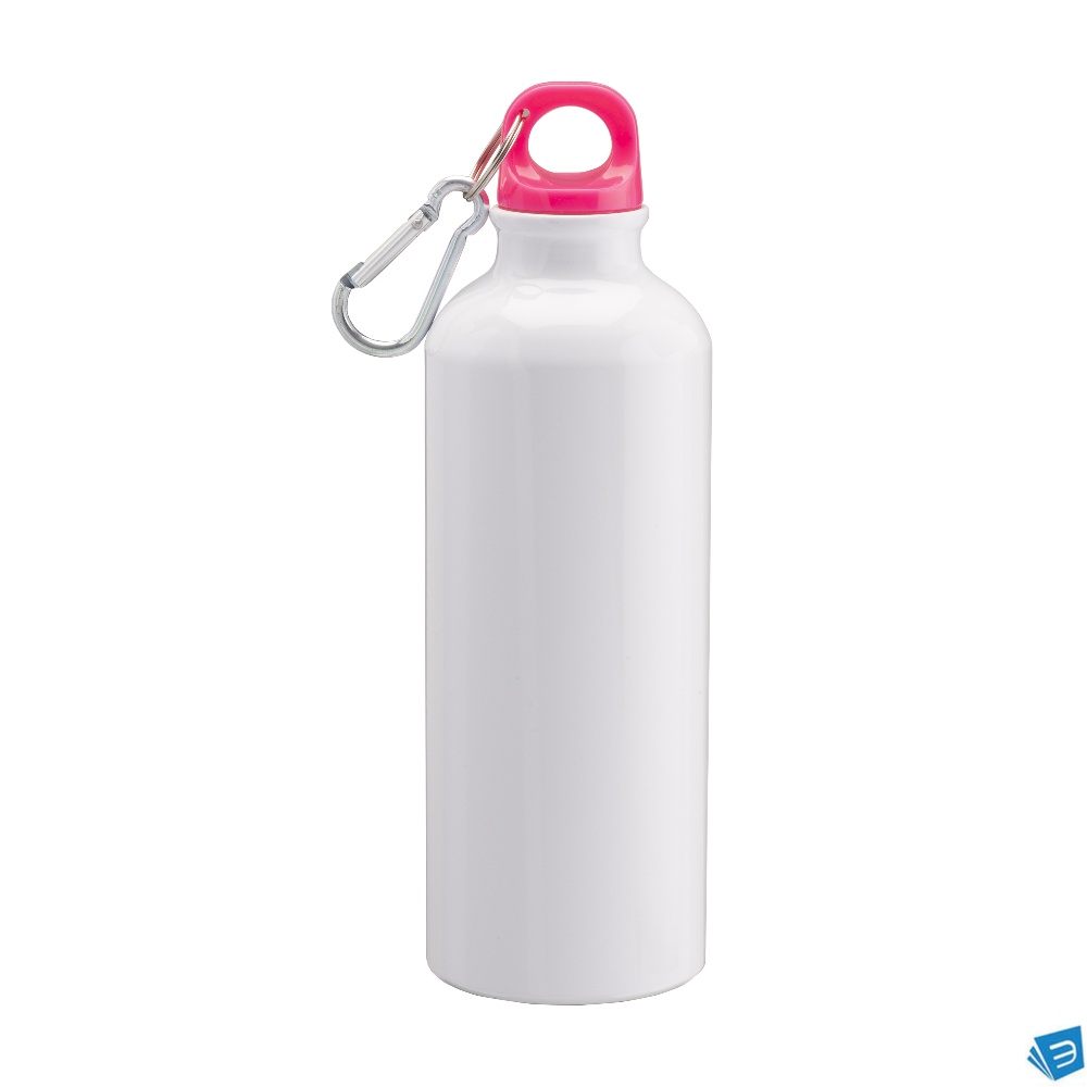 Borraccia in alluminio con moschettone, 500ml